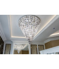 Porto XL 16-49 ljus bohemia kristallkrona guld/silver 150-210 cm