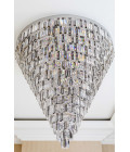 Porto XL 16-49 ljus bohemia kristallkrona guld/silver 150-210 cm
