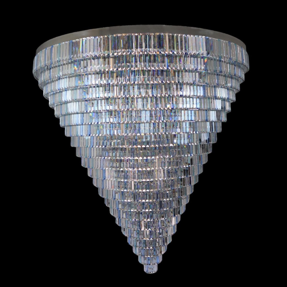 Porto XL 16-49 ljus bohemia kristallkrona guld/silver 150-210 cm