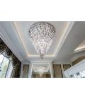 Porto XL 16-49 ljus bohemia kristallkrona guld/silver 150-210 cm