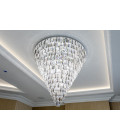 Porto XL 16-49 ljus bohemia kristallkrona guld/silver 150-210 cm