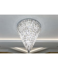 Porto XL 16-49 ljus bohemia kristallkrona guld/silver 150-210 cm
