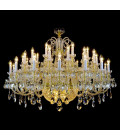 Reign 49-79 ljus bohemia kristallkrona guld/silver 140-215 cm
