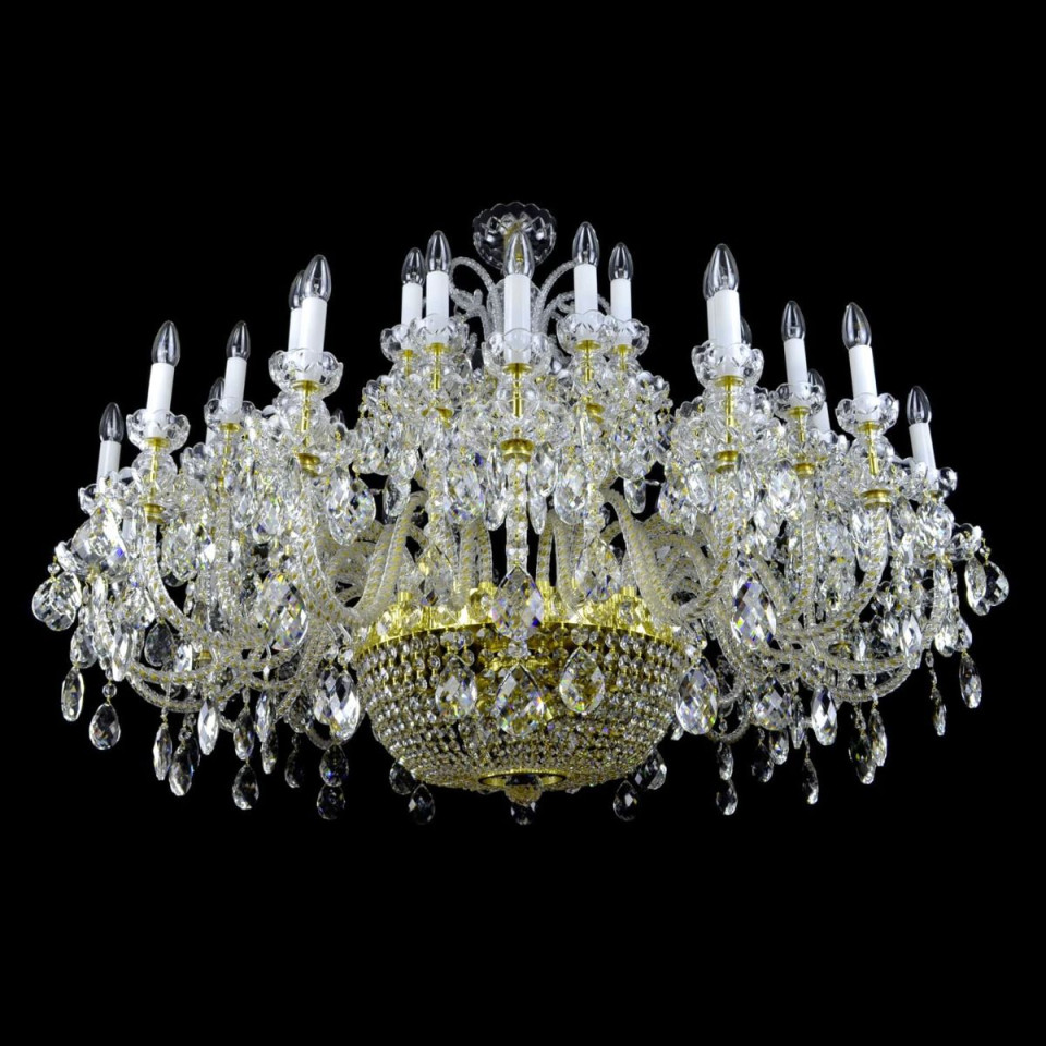 Reign 49-79 ljus bohemia kristallkrona guld/silver 140-215 cm