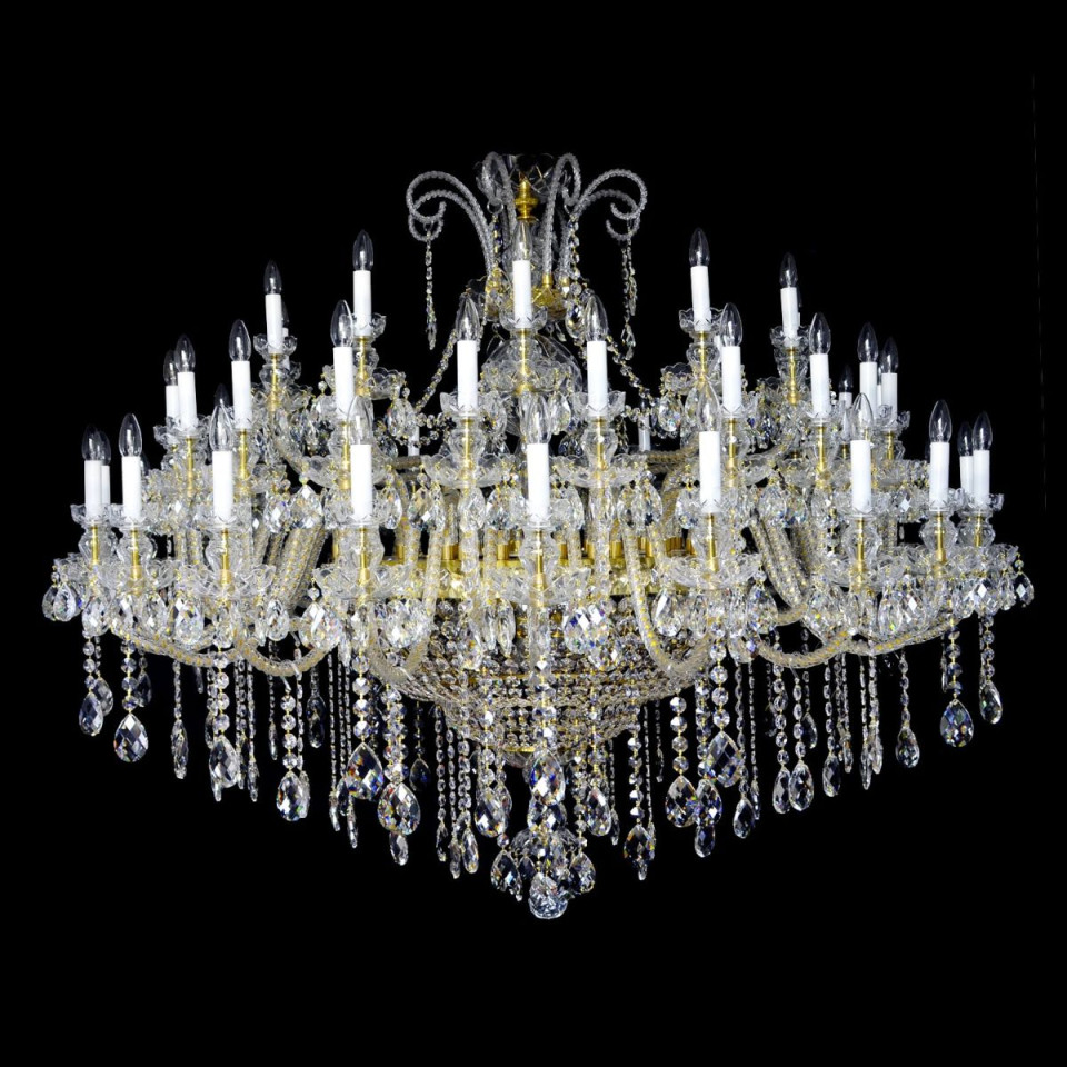 Reign 49-79 ljus bohemia kristallkrona guld/silver 140-215 cm