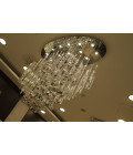 Rods & Bubbles 8-15 ljus bohemia kristallkrona guld/silver 100-150 cm