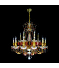 Vesper 12-24 ljus bohemia kristallkrona guld/silver 81-120cm