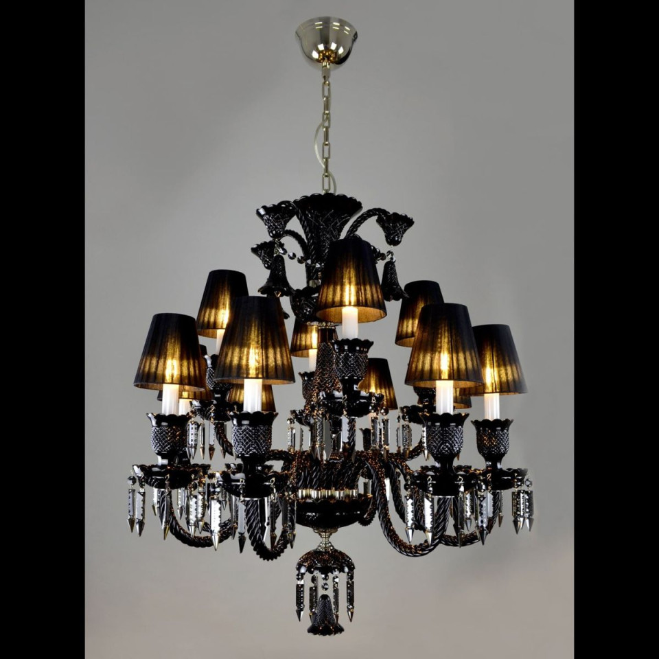 Vesper 12-24 ljus bohemia kristallkrona guld/silver 81-120cm