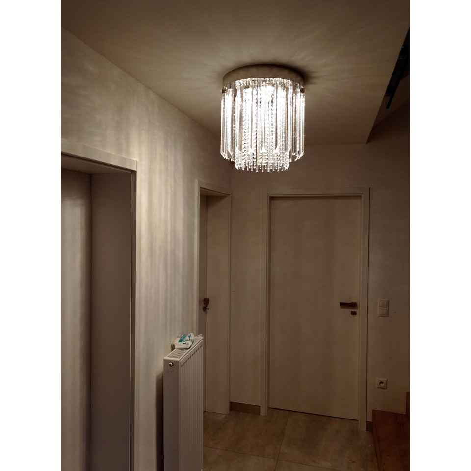 Helsinki 5-9 ljus bohemia kristallkrona guld/silver 40-50 cm