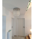Helsinki 5-9 ljus bohemia kristallkrona guld/silver 40-50 cm