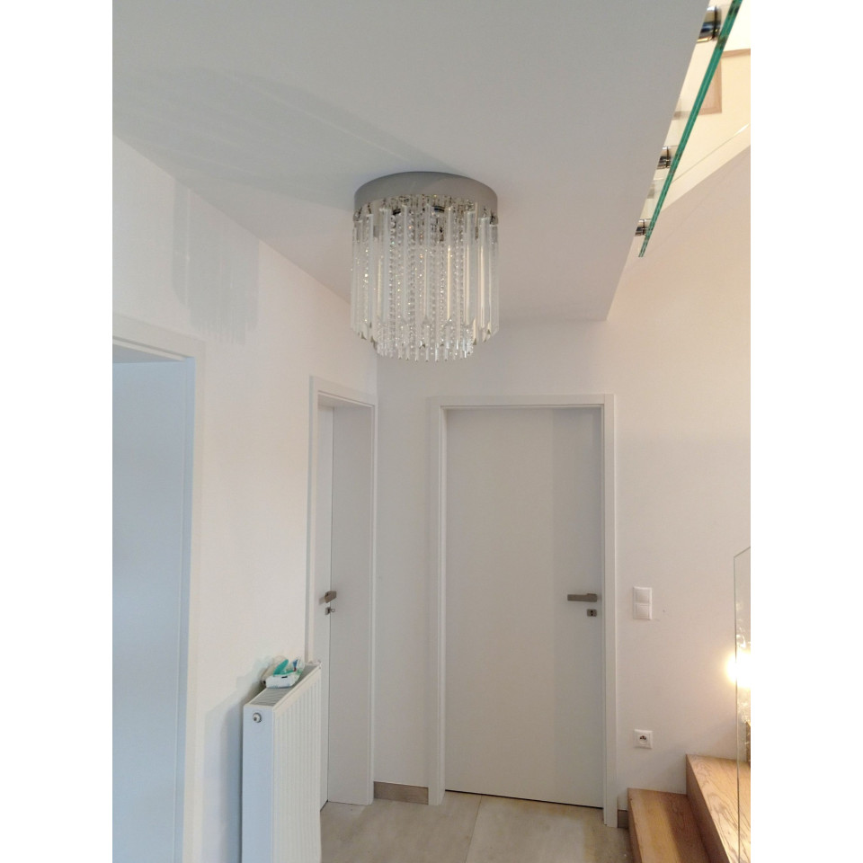 Helsinki 5-9 ljus bohemia kristallkrona guld/silver 40-50 cm