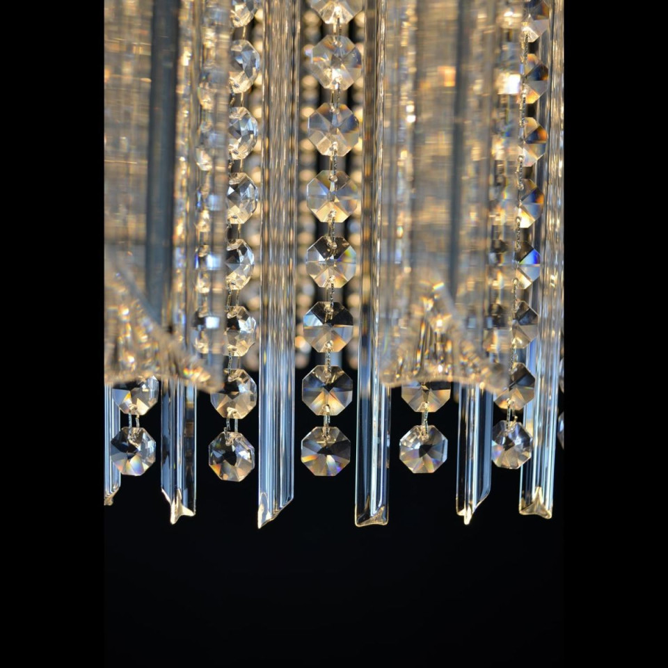 Helsinki 5-9 ljus bohemia kristallkrona guld/silver 40-50 cm