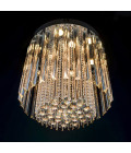 Helsinki 5-9 ljus bohemia kristallkrona guld/silver 40-50 cm