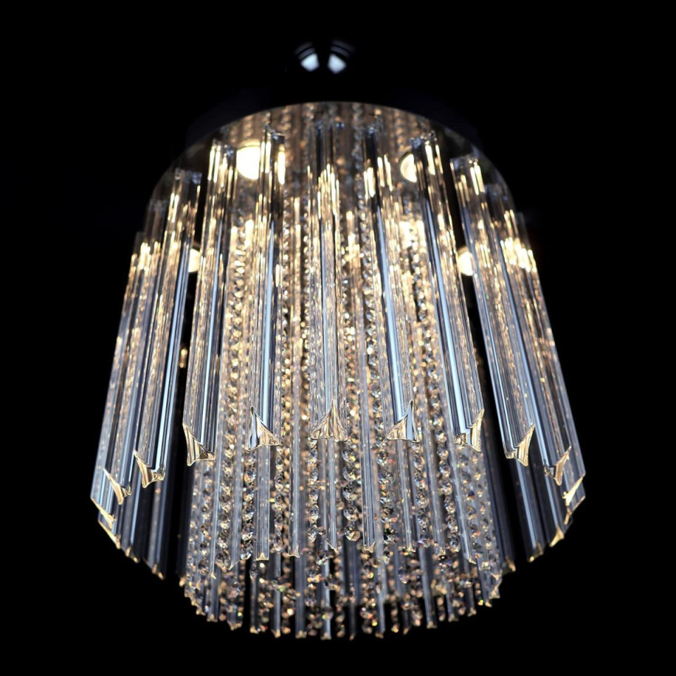 Helsinki 5-9 ljus bohemia kristallkrona guld/silver 40-50 cm