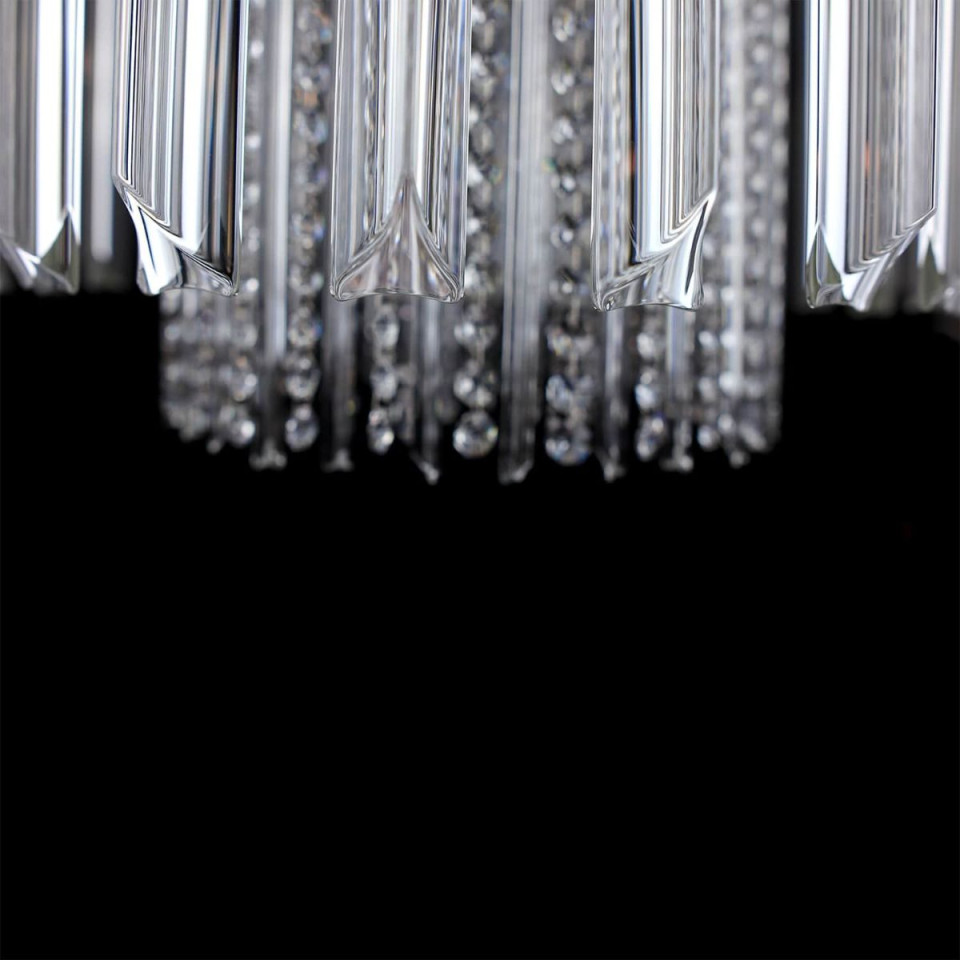 Helsinki 5-9 ljus bohemia kristallkrona guld/silver 40-50 cm