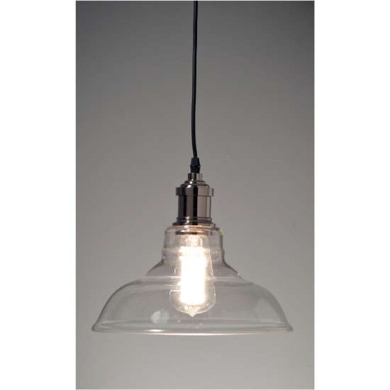 Ninni taklampa glas/silver 28cm- 70% rabatt Ninni taklampa glas/silver 28cm- 70% rabatt
