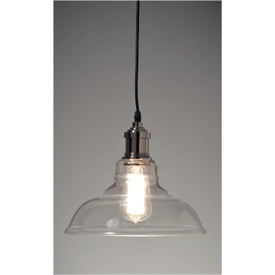Ninni taklampa glas/silver 28cm