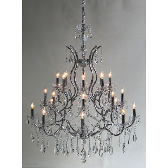 Solange Kristallkrona 24-ljus 110cm Silver Solange Kristallkrona 24-ljus 110cm Silver