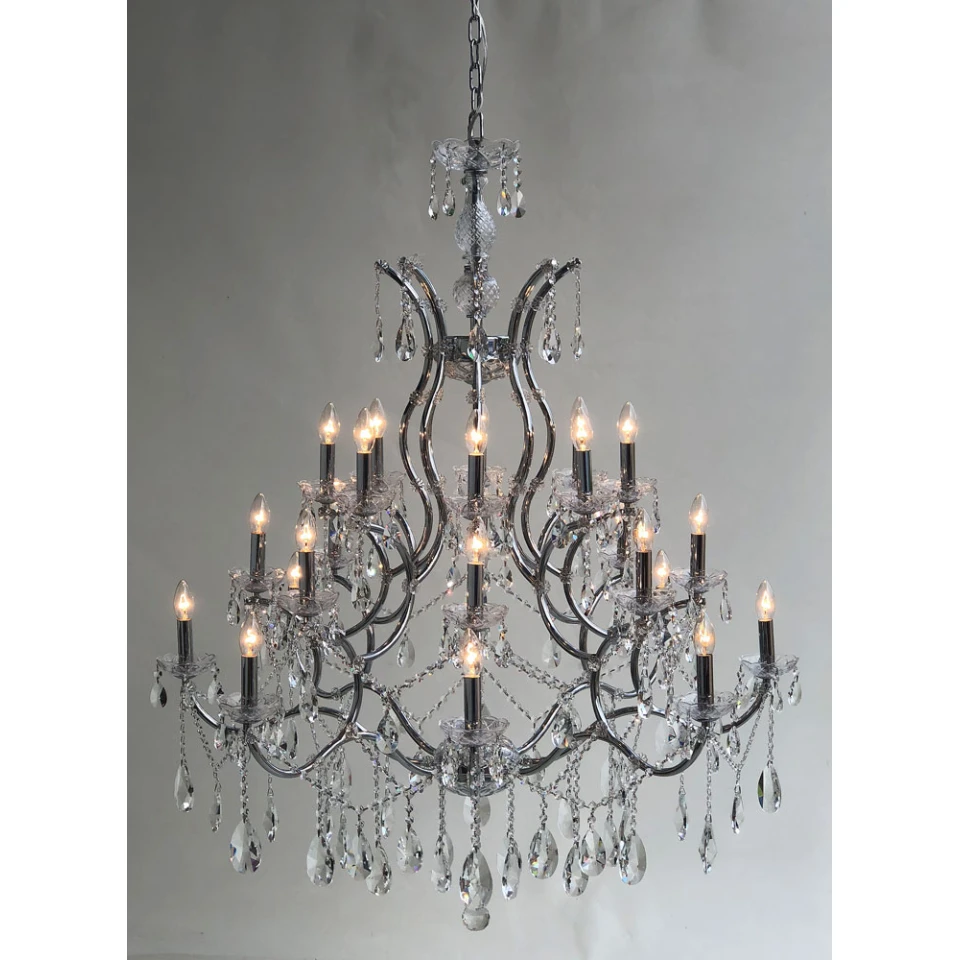 Solange Kristallkrona 24-ljus 110cm Silver