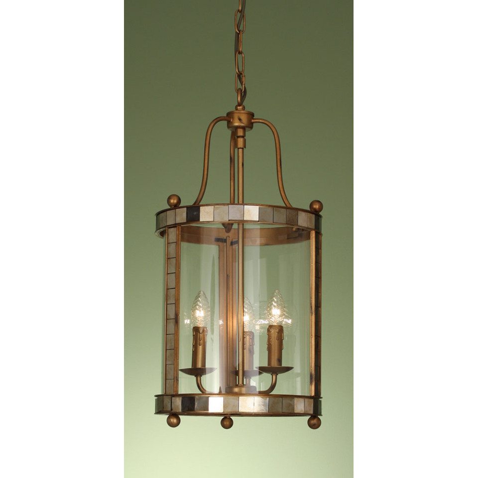 Aida Taklampa Guld 3-ljus 31cm Aida Taklampa Guld 3-ljus 31cm