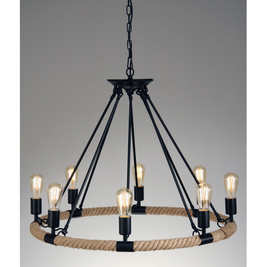 Ceiling Light Zoya Black/Beige 80cm