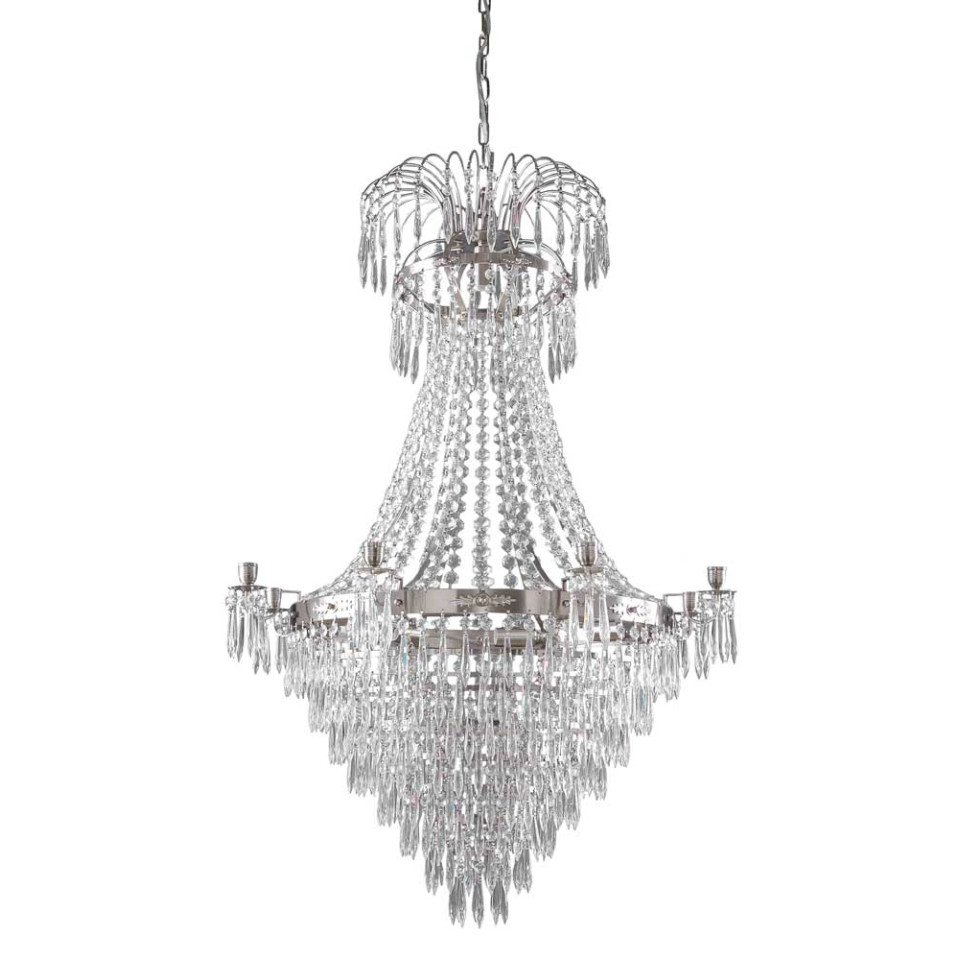 Kristallkrona Sibylla 8-arm 70cm Satin/Silver