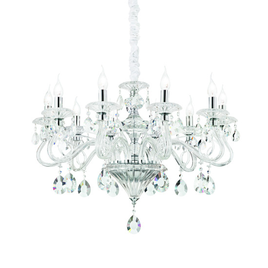 NEGRESCO Kristallkrona SP8 Transparent/Krom 73.5cm NEGRESCO Kristallkrona SP8 Transparent/Krom 73.5cm