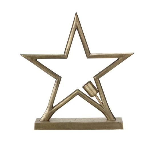 Metallstjärna Bord Råmässing 45cm