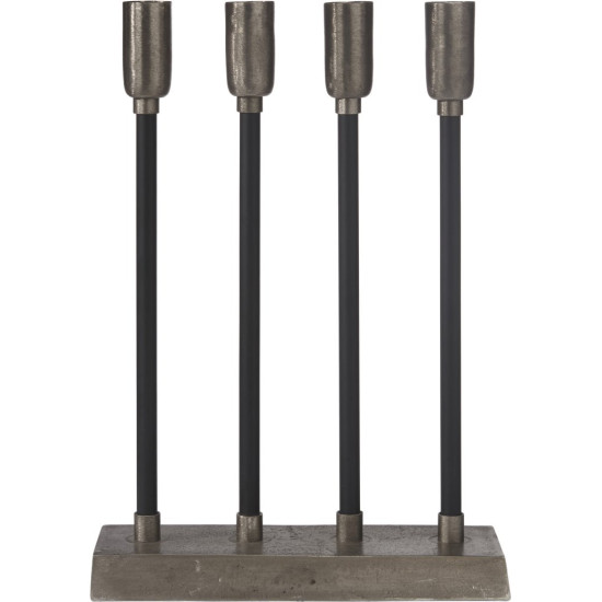 Raw Candle 4-L Raw Silver /Black 25cm