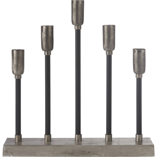 Raw Candle 5-L Raw Silver /Black 34cm