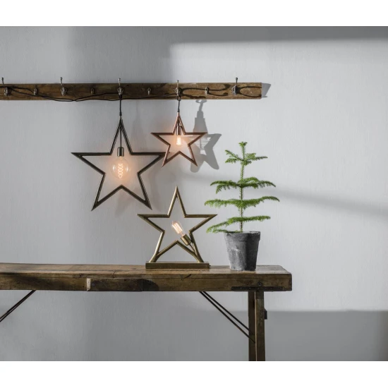 Metallstjärna Bord Råmässing 45cm