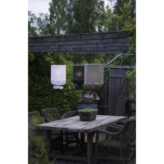 Round  Outdoor Linnen Grey/Black 