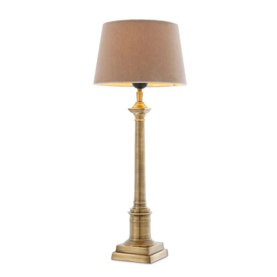 Cologne S bordslampa mässing/beige 53 cm
