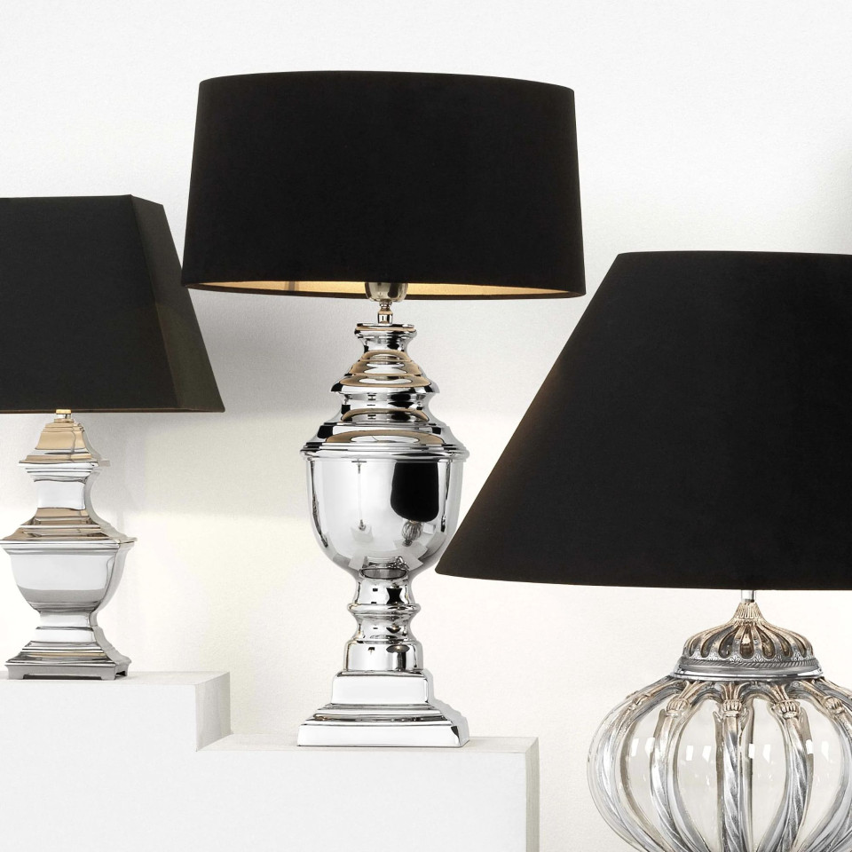 Trophy bordslampa nickel/svart 63,5cm