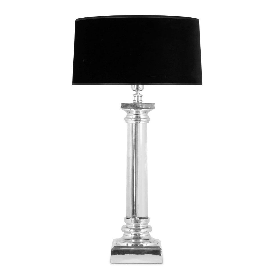 Metropolis bordslampa klar/nickel/svart 73cm