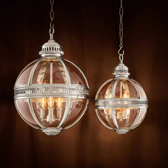 Residential M Chandelier Nickel/Glass 43cm Residential M Chandelier Nickel/Glass 43cm