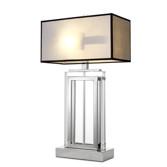 Arlington bordslampa nickel/glas/grå 67,5 cm Arlington bordslampa nickel/glas/grå 67,5 cm