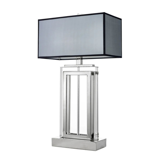 Arlington bordslampa nickel/glas/grå 67,5 cm Arlington bordslampa nickel/glas/grå 67,5 cm