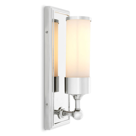 Valentine vägglampa nickel/glas 38 cm