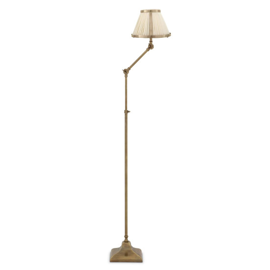 Brunswick golvlampa mässing/svart/kräm 105-135 cm Brunswick golvlampa mässing/svart/kräm 105-135 cm
