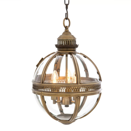 Residential S Chandelier Brass/Glass 30cm