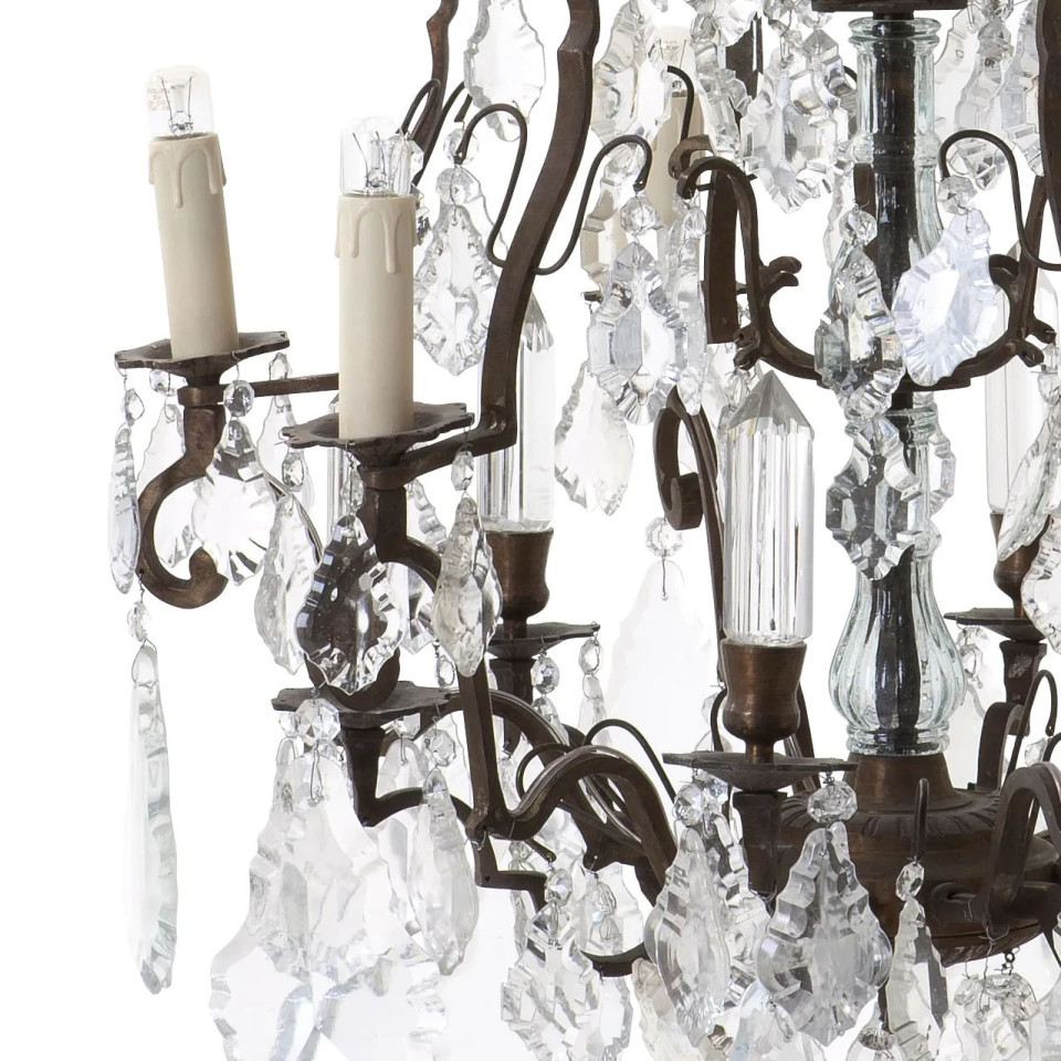 Château De Wideville  antik mässing/glas 60 cm