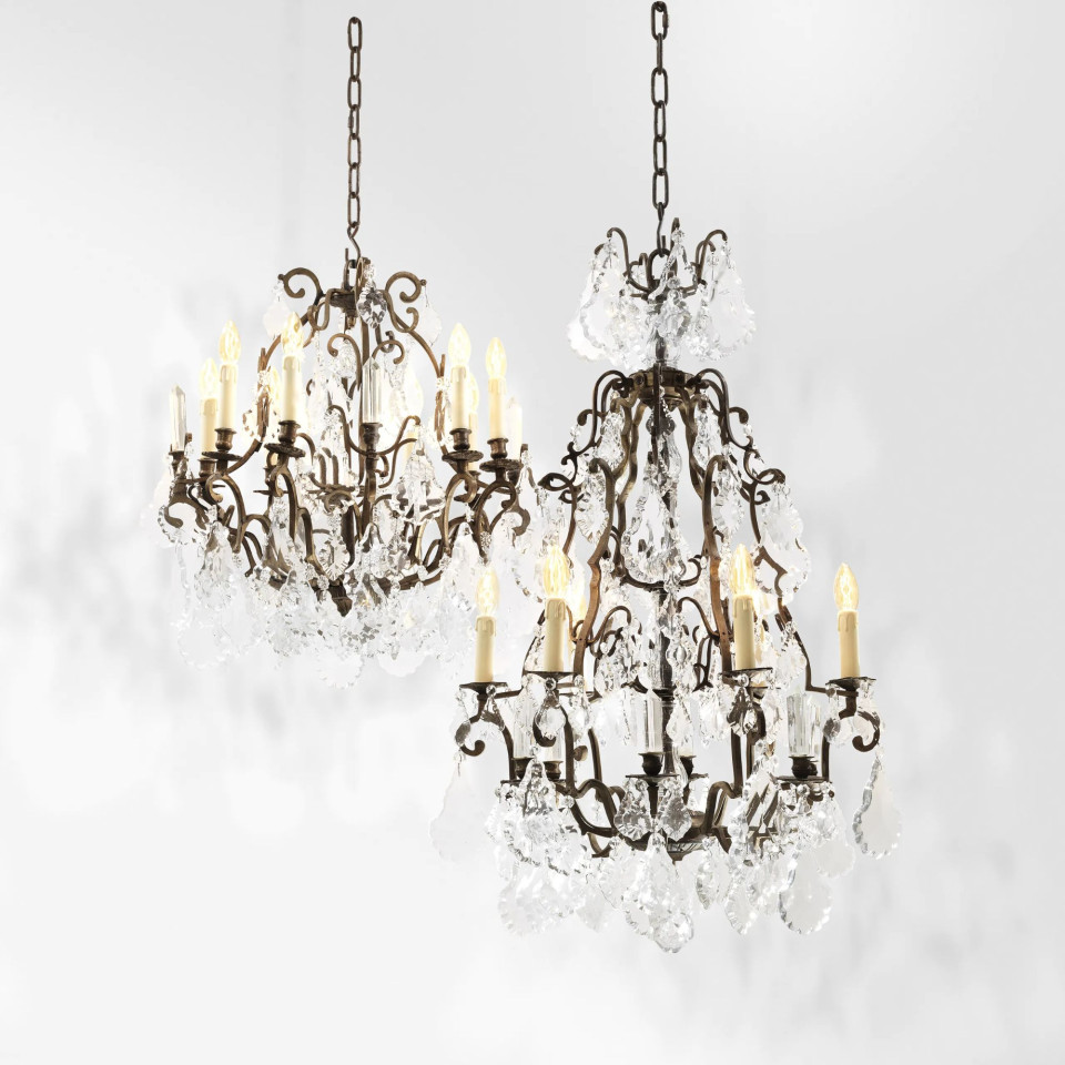 Château De Wideville  antik mässing/glas 60 cm
