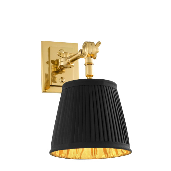 Wentworth Single vägglampa guld/svart 26 cm