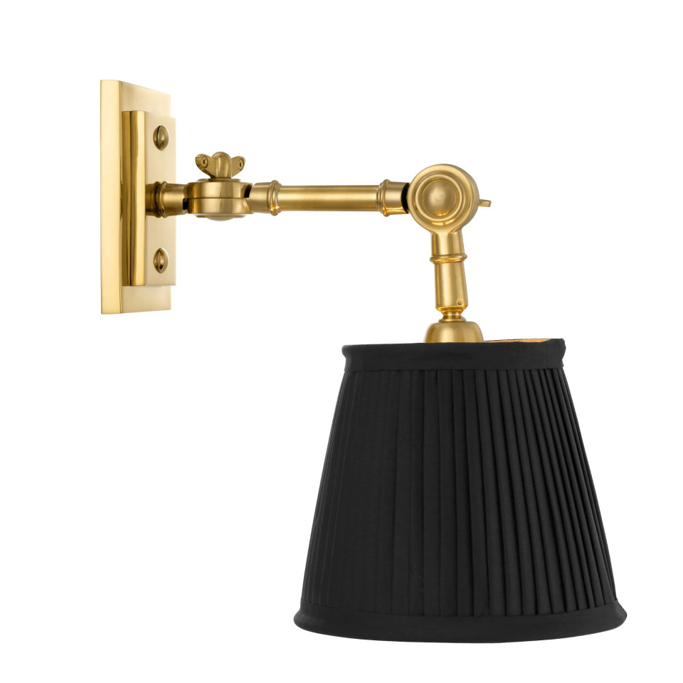 Wentworth Single Wall Lamp Gold/Black 26cm Eichholtz Wentworth Single Wall Lamp Gold/Black 26cm