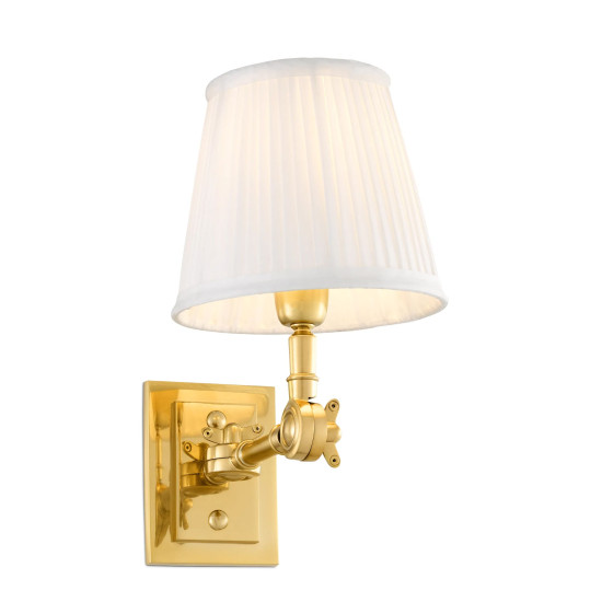 Wentworth Single vägglampa guld/vit 26 cm