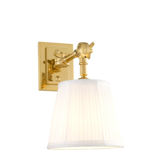 Wentworth Single vägglampa guld/vit 26 cm