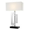 Leroux Table Lamp Silver/Black/White 64cm Leroux Table Lamp Silver/Black/White 64cm