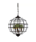 Luna S ljuskrona brons/glas 45cm