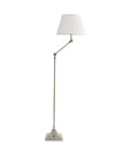 Medea golvlampa nickel/vit 115-143cm